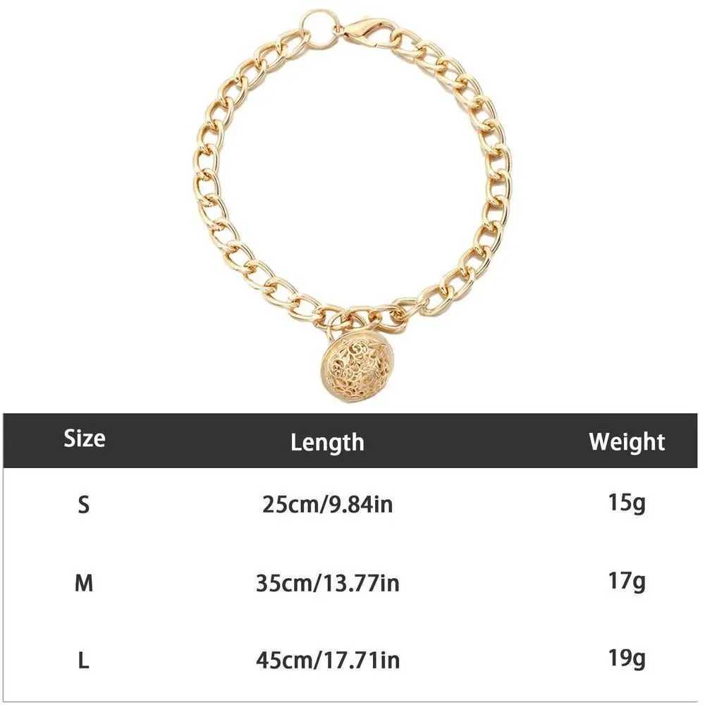 Personalized Pet Metal Necklace Universal Exquisite Dog Neck Chain Eye-catching Hollow Bell Cat Collar Fighting Necklace X250129