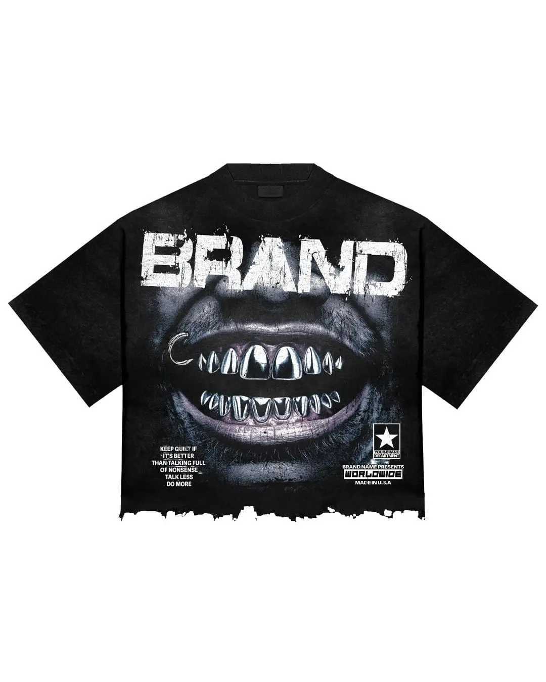 Harajuku Street Hip Hop Fashion Portrait Oversized Printed T-Shirt Mens Pure Cotton Summer Loose Casual Gothic Y2K Short SleeveXJ250117