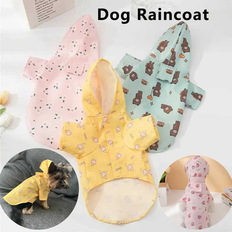 Dog Raincoat Summer Fashion Short Sleeve Dog Waterproof Clothes Puppy Coat Dog Raincoat Outdoor Coat Bichon Schnauzer WelshXJ250121