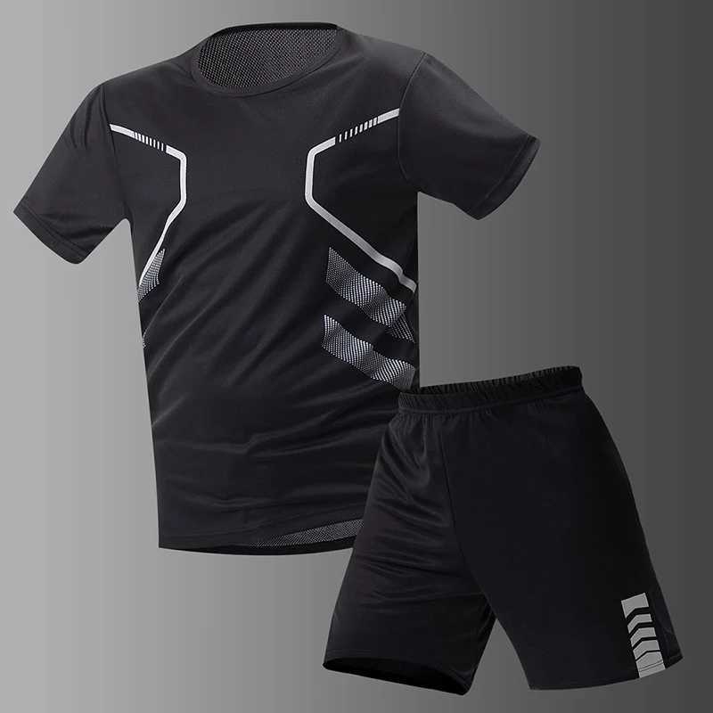2-piece set of European and American sizes mens short sleeved shorts mens casual T-shirt set clown running fitness two-piece set X250129