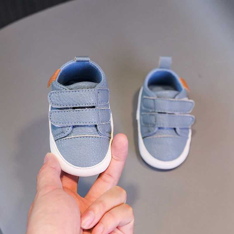 Baby shoes newborn boys sports shoes girls first walk childrens Pu leather simple leather soft soled sports shoes 0-18 months old X250129