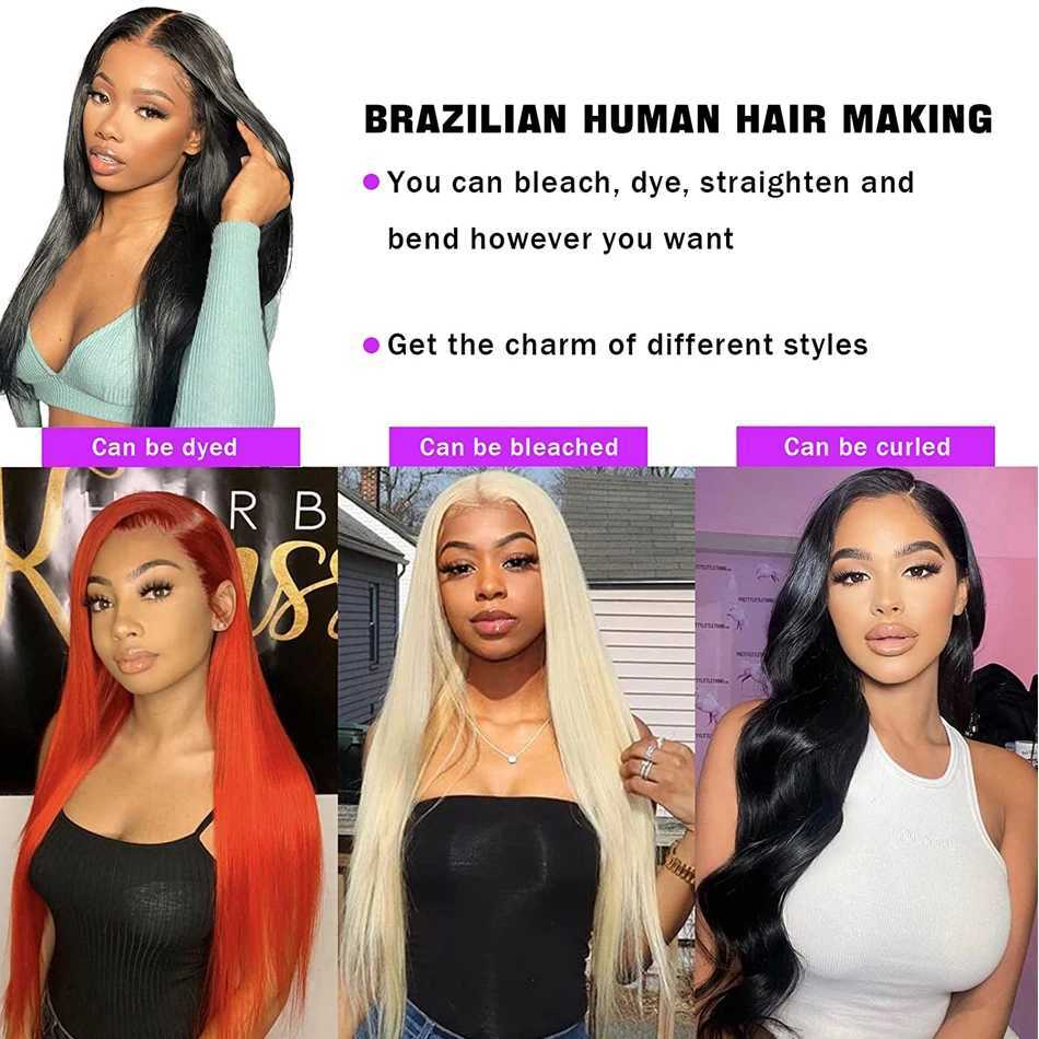 Bone Straight Brazilian 3/4 Bundles With 13X4 Clo Frontal Transparent HD Lace Clo With Bundles Hiar Weave extensionsXJ250120