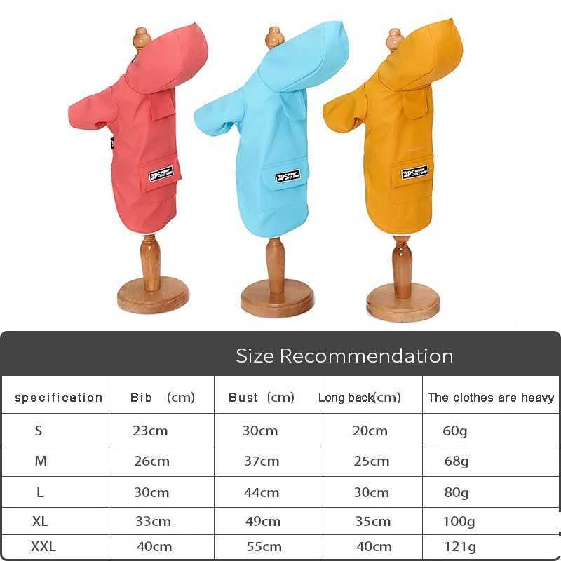 Dog Rainwears Dogs Waterproof Rain Coat FourSeason Pet Clothes Outdoor Activity Pet Hooded RaincoatsXJ250121