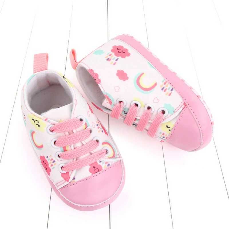 Newborn Boy Girl Shoes First Walker Baby Tie-Up Sneakers Unisex Fashion Soft Non-Slip Sole Casual Canvas Shoes Cute Crib Shoe X250129