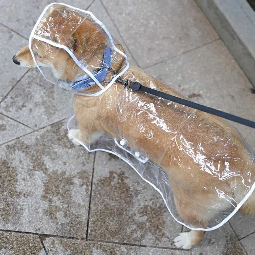 Lightweight Pet Raincoat Transparent Outdoor Pet Dog Rain Jacket Innovative Dog Rainwear Pet Rain Gear Rain SupplyXJ250121