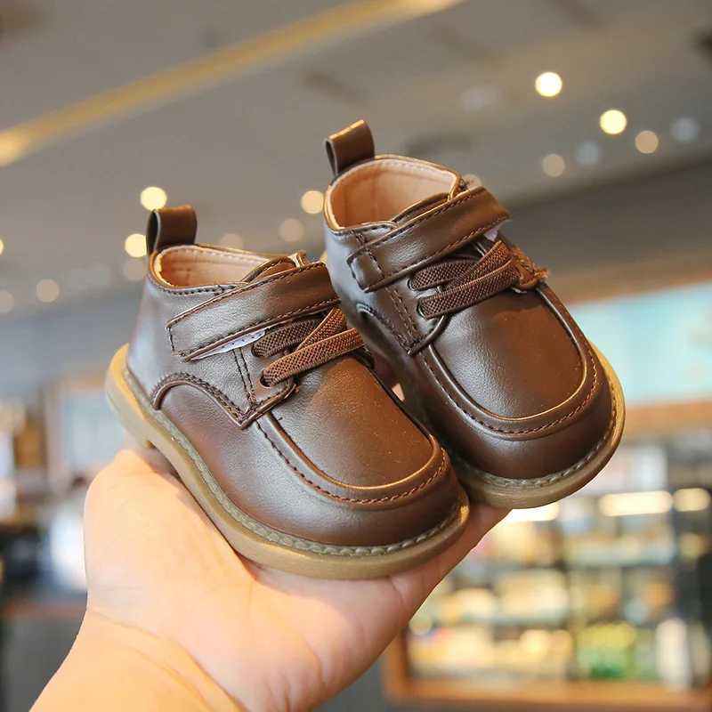 Baby Shoes 2023 Spring New British Style Leather Shoes Suitable for Boys and Girls Soft soled Non slip Comfortable Shoes First Step Walker Childrens S