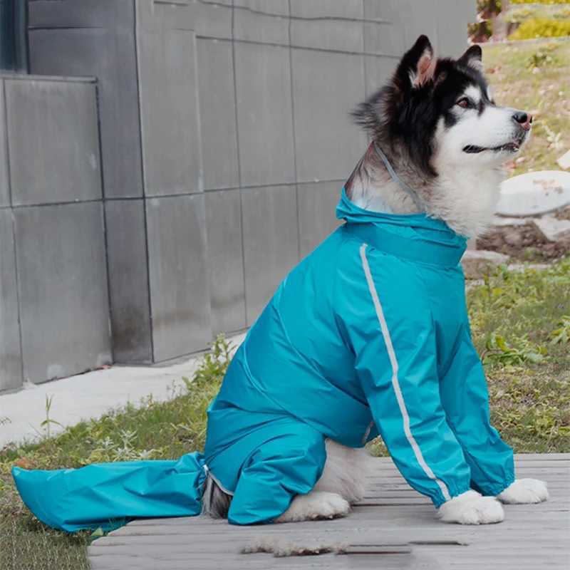 All inclusive Large Dog Raincoat Waterproof big Dog Clothes Coat hoodie Rain Jacket Reflective Medium big dog poncho OutdoorXJ250121