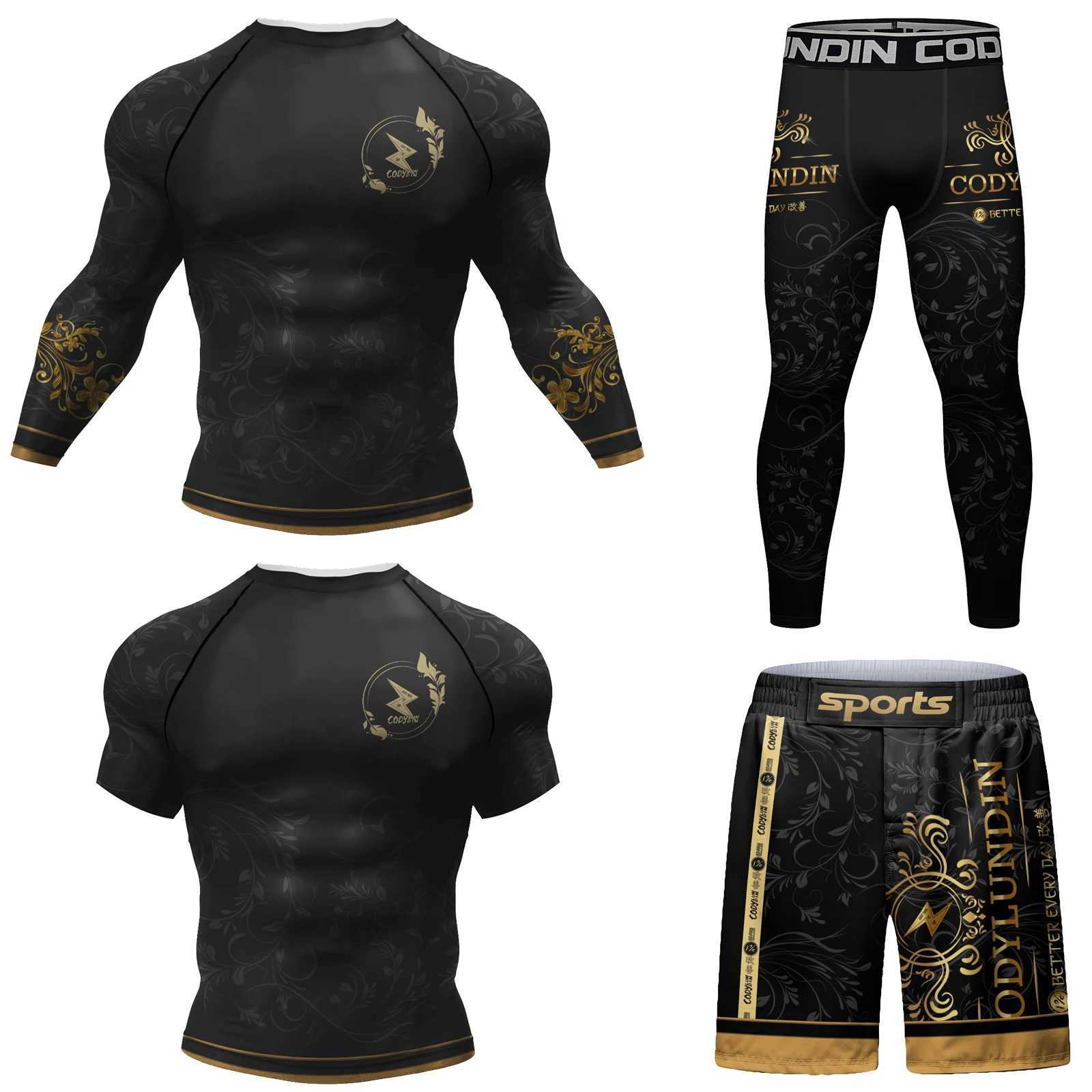 CODY sportswear Bjj jiu jitsu Rash Guard MMA shorts combat grab suit Uv protective sportswear X250129