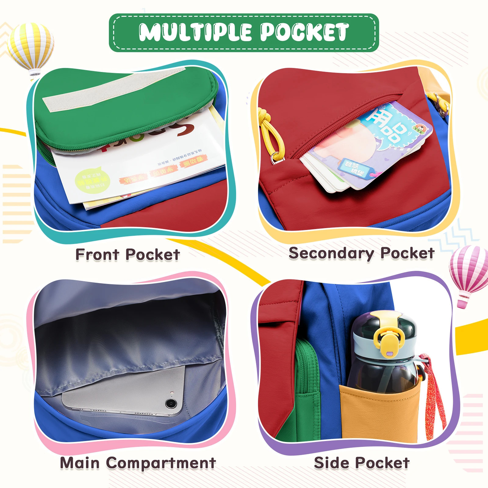 Kids Backpack Boys Girls Mimi Backpack Preschool Backpack for Children Aged 3-6 First Grade Children School Backpack Schoolbag 250121