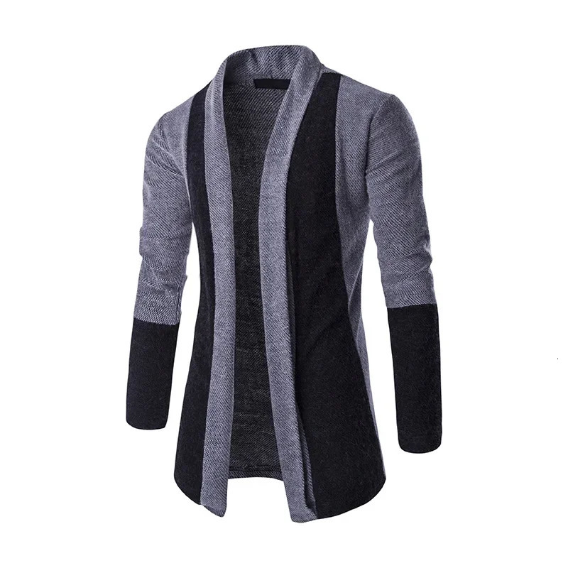 Mens Jacket Autumn and Winter Casual Hooded Solid Color Knit Windbreaker Large Size Cardigan Long Sleeve Sweater 250122