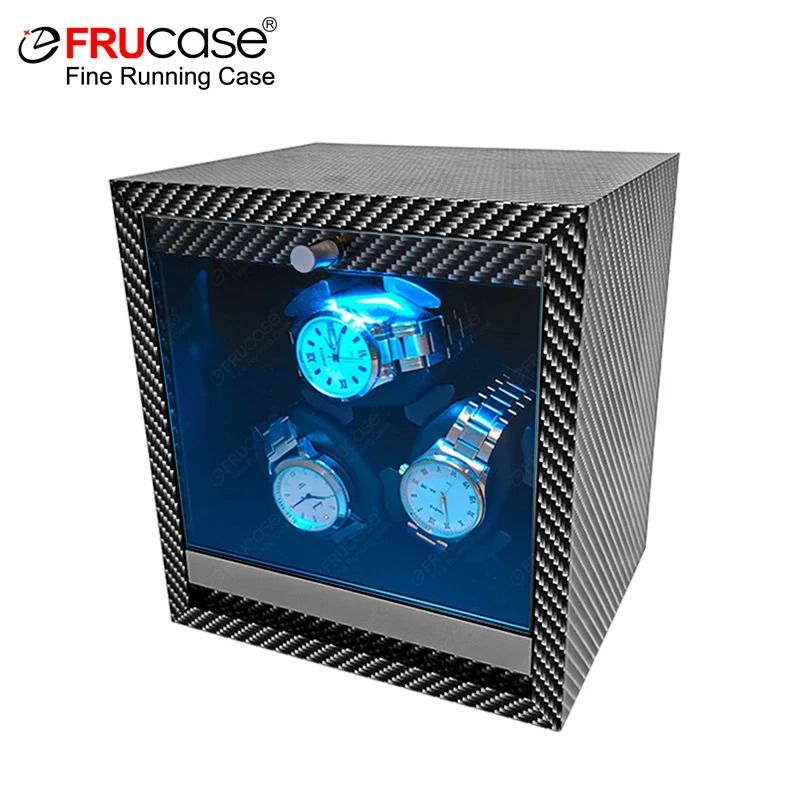 FRUCASE Watch Winder for automatic watches automatic winder for 3 watches 2 Rotation Modes Storage Case Memory Cotton 250121