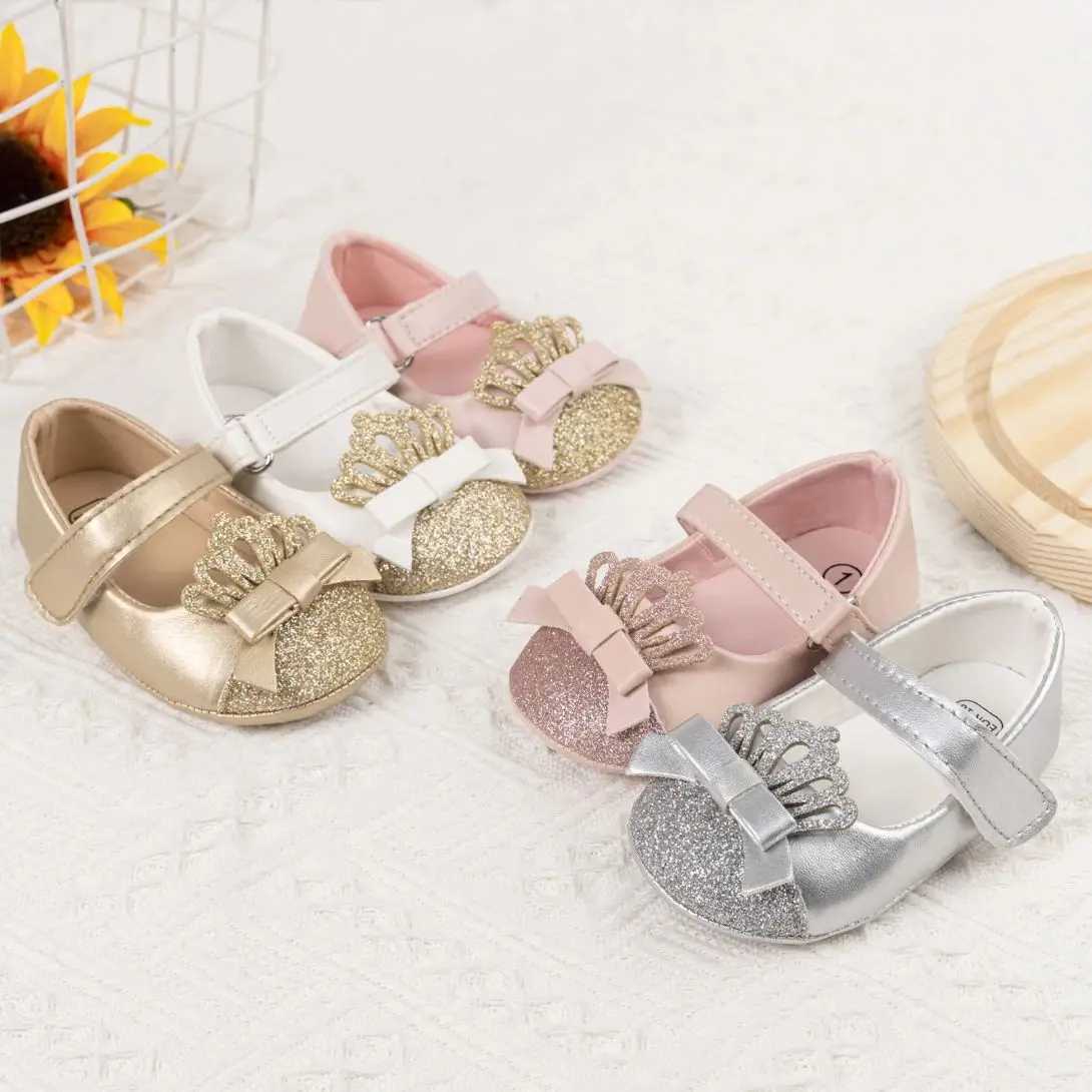 KIDSUN Spring and Autumn Newborn Baby Shoes Casual Dress Shoes Anti slip PU Leather Party Wedding Princess Baby Shoes 0-18M X250129