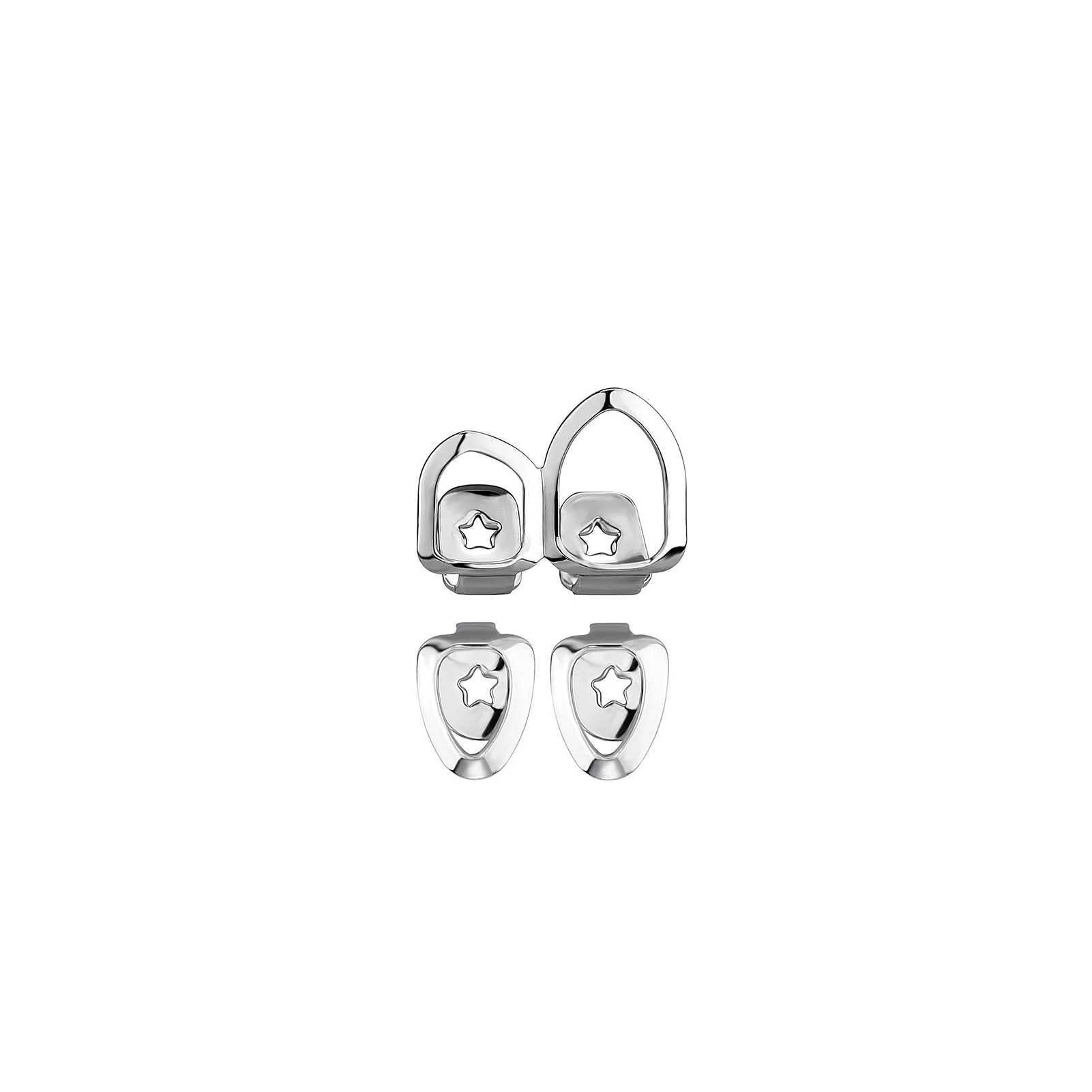 Hip Hop Teeth Grills Top Bottom Iced Out Bling Grillz Dental Shiny Mouth Caps Party Vampire Tooth JewelryXJ250114
