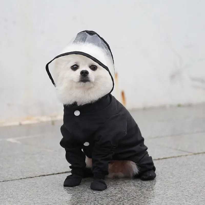 Dog Raincoat Pet Clothes Dog Clothing Waterproof Jumpsuit Jacket Yorkshire Poodle Pomeranian Puppy CoatXJ250121