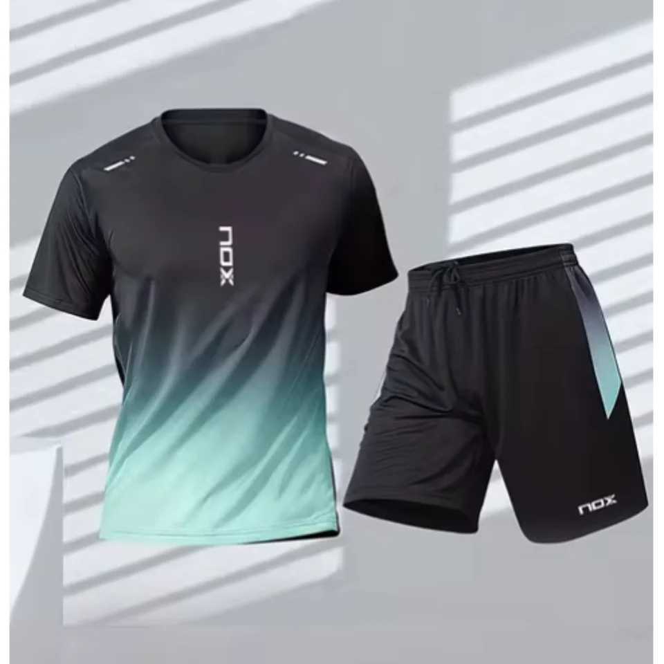 NOX Mens Sports T-shirt Summer Mens Tennis Sportswear 3D Printed Short-sleeved Crew Neck T-shirt /badminton Sports Top X250129