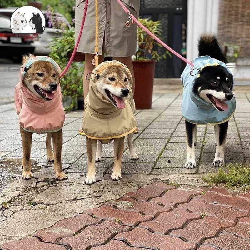 Reflective Dog Raincoat Traction Rain Coat Waterproof Windproof Cat Jacket for Medium and Large Dog Clothes JumpsuitXJ250121