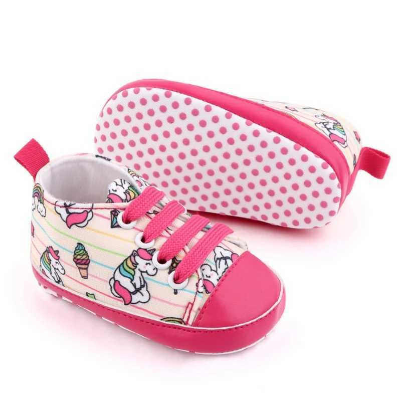 Newborn Boy Girl Shoes First Walker Baby Tie-Up Sneakers Unisex Fashion Soft Non-Slip Sole Casual Canvas Shoes Cute Crib Shoe X250129