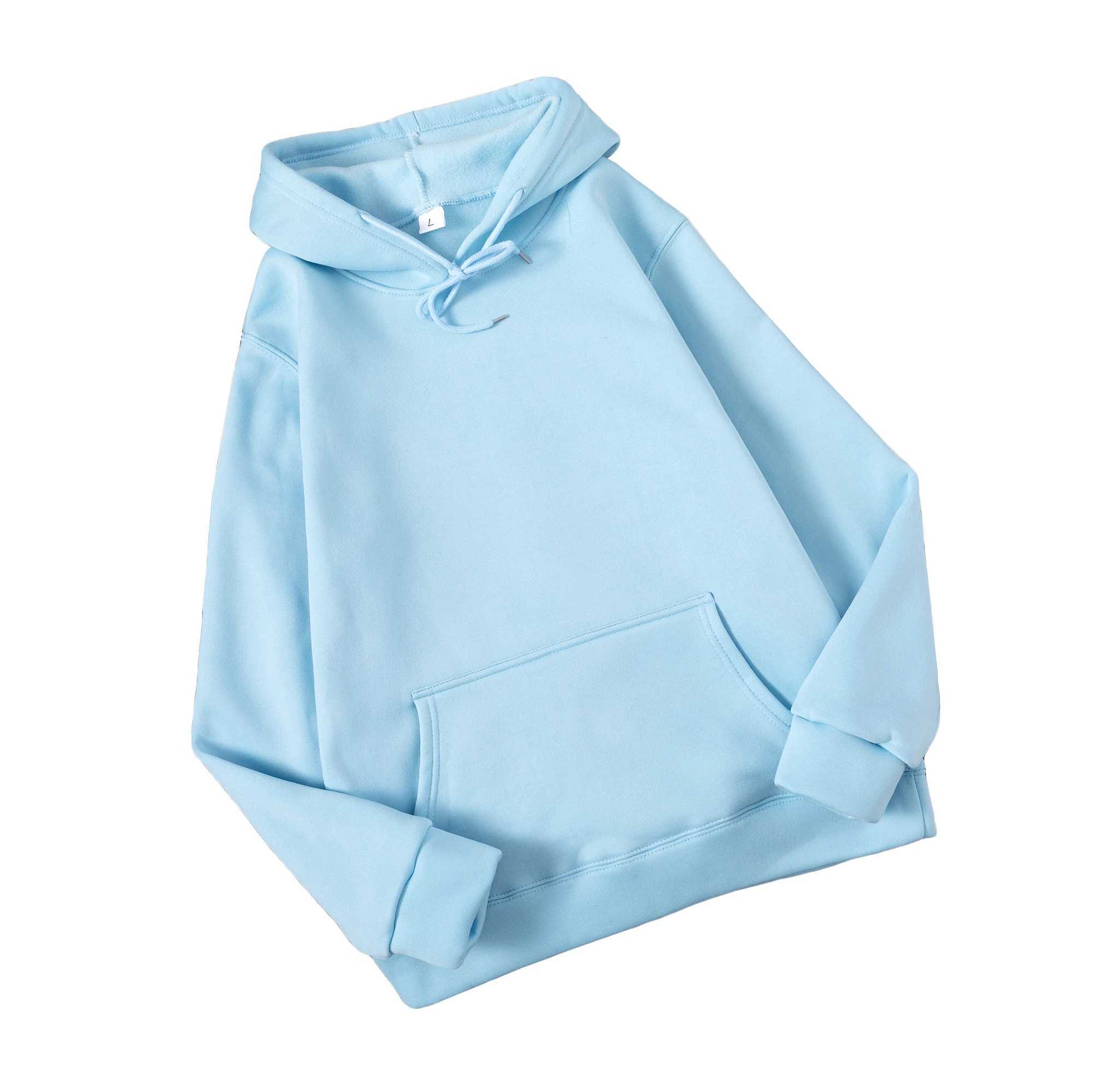 Mens and womens sweatshirts solid color off-shoulder Korean womens hooded pullover 2024 thickened warm oversizedXJ2500118