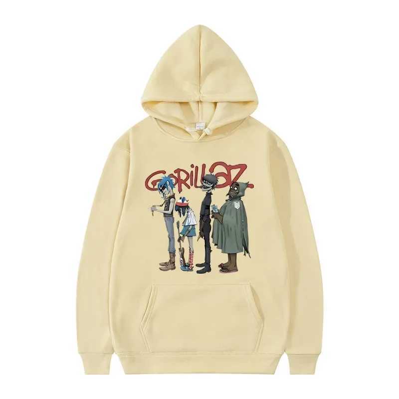 2024 Music Band Gorillaz PUNK ROCK Sweater Men Women Cartoon Pattern Hooded Top Leisure and Trendy Clothes Vintage Y2K ClothingXJ2500118