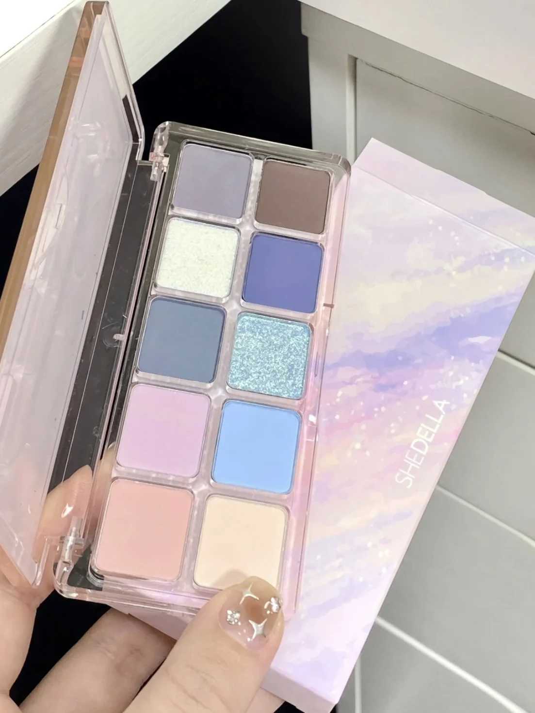 New Arrival Shedella 10 color dream eye shadow board Macaron color matte eye shadow plate sequins makeup Z250121