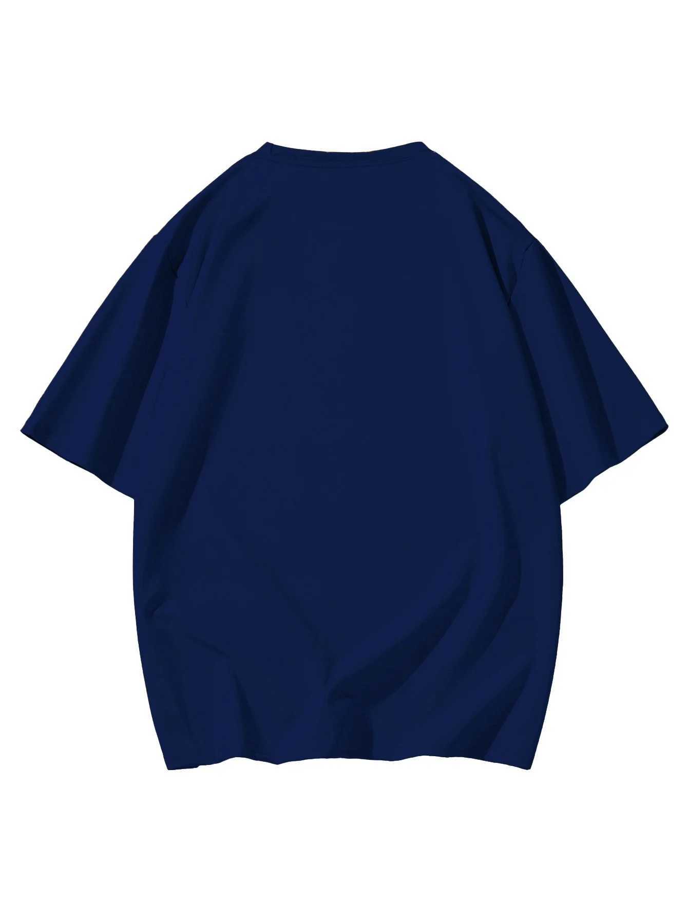 Mens 100% cotton summer loose fit oversized Blessed printed slim fit casual sports round neck short sleeved T-shirt topXJ250117