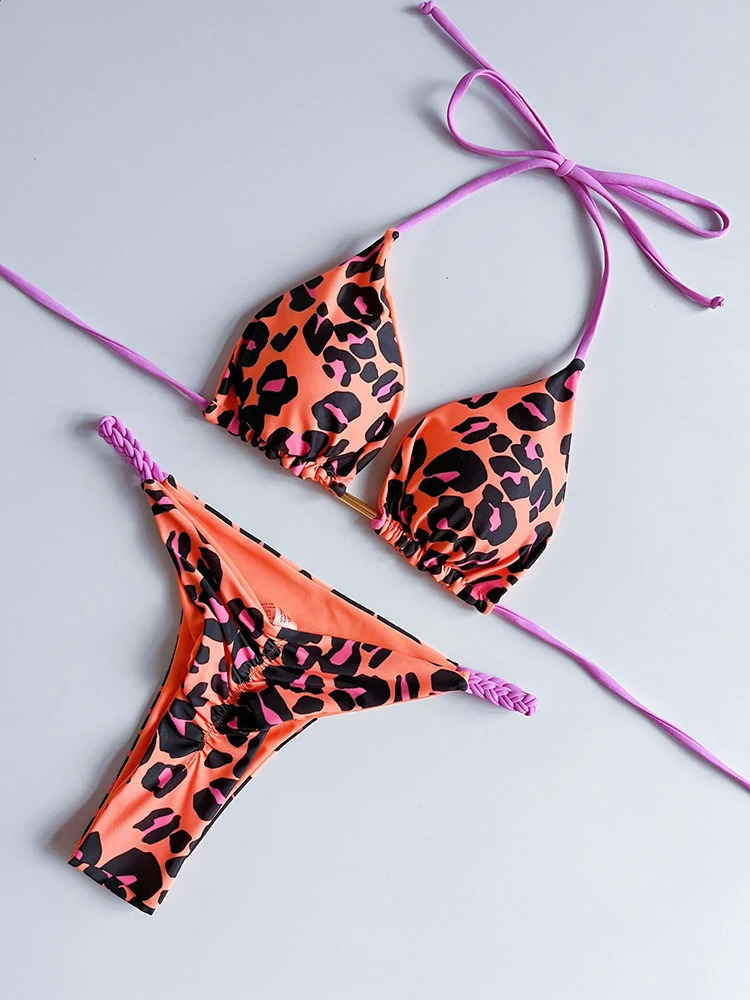 OIINAA Sexy Bikini Set Women Swimsuit Two-pieces Chic Printed Beachwear Summer 2025 Fashion Swimwear Bathing Suit Beachwear 250122