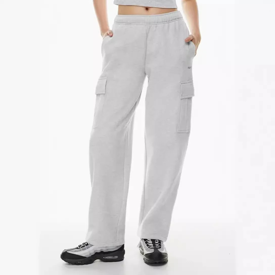 Pine High-waisted Wide-leg Cropped Pants Womens Casual Pants Loose Fit Autumn/winter Arrival 250109