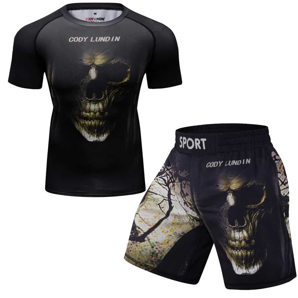 Mens Sportswear Compression Suit MMA Boxing Rashguard Workout Gym Clothing Joggers Training Fitness Tight Tracksuit Running Set X250129