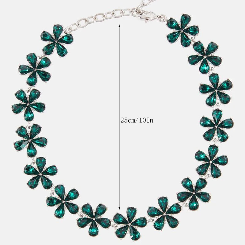 Green Diamond Flower Foot Bracelet Jewelry Womens Party Gift Premium Crystal Foot Chain Accessories Wholesale 250110