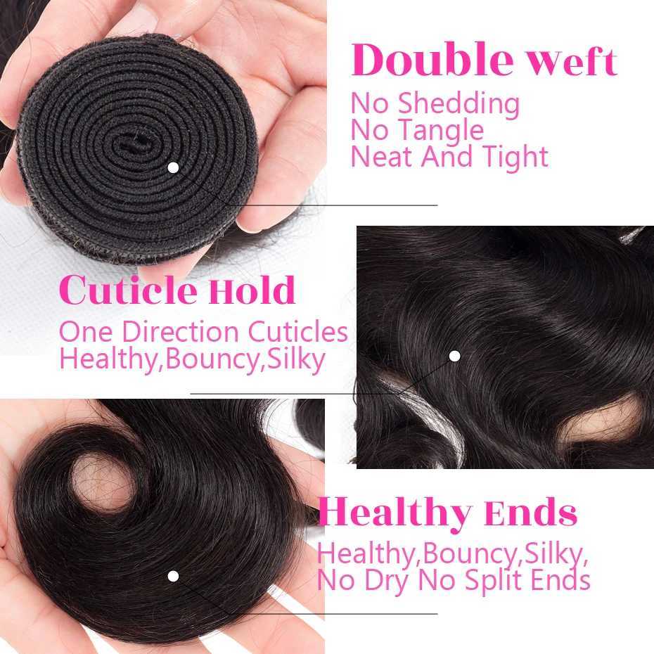 Hot Sale Body Wave Bundles With HD Transparent Lace Clo 4x4 Clo with Bundles Body Wave Human Hair Bundles and a CloXJ250120