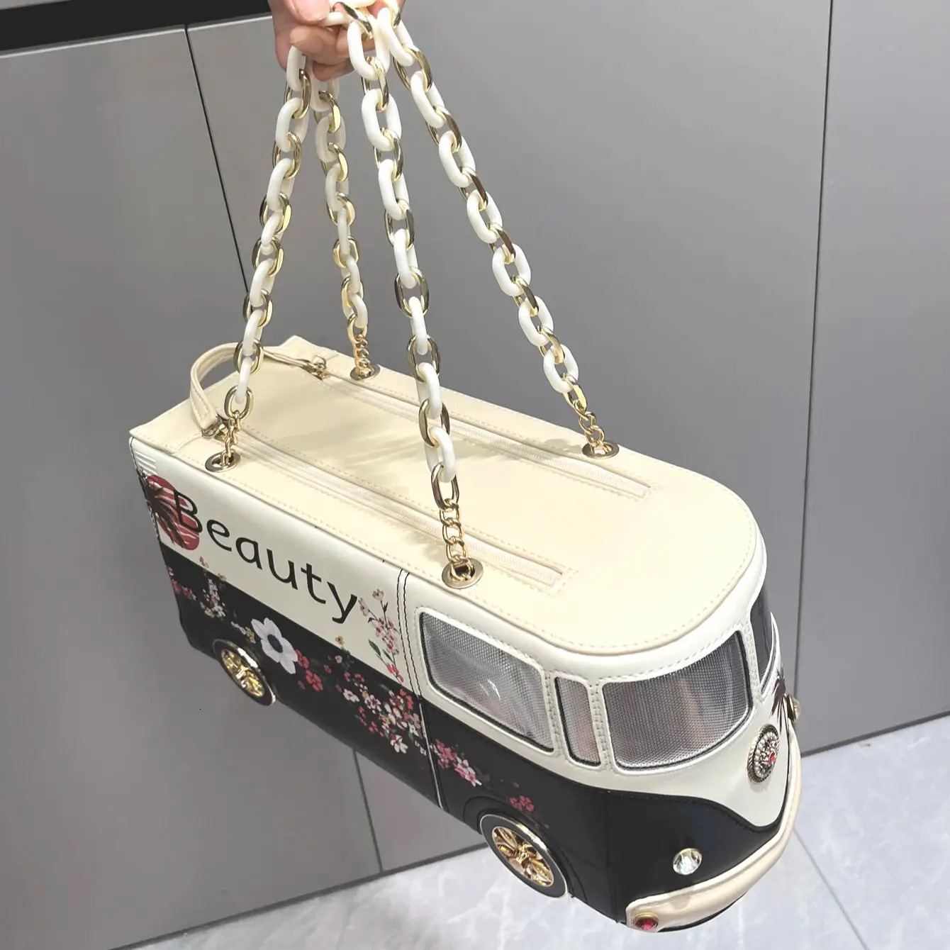 Purses and Handbags funny bus shape bag pu leather Womans bag Purse High quality Party Wedding bag 250113