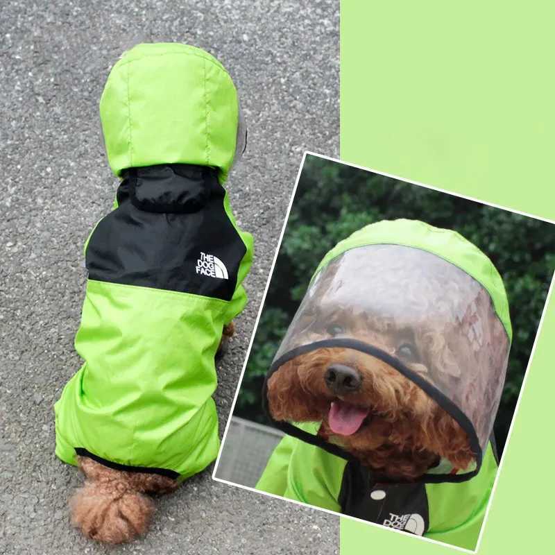 Dog Raincoat Reflective Waterproof Clothes Transparent Hooded Jumpsuit For Small Large Dogs Cats Pet Jacket Walking On Rainy DayXJ250121