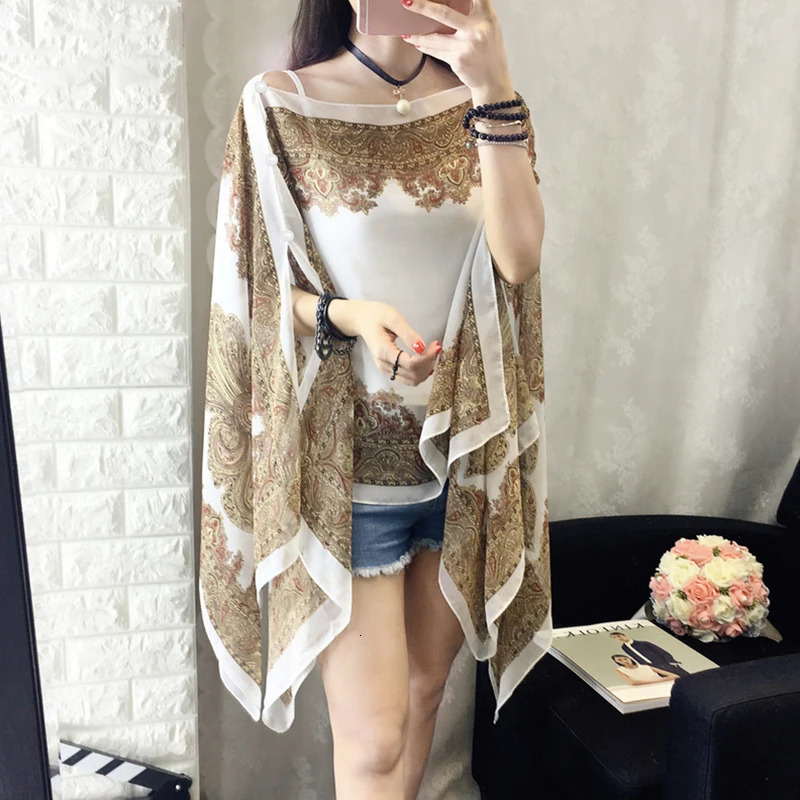 Women Outdoor Sunscreen Shawl Wrap Summer Chiffon Muffler Scarf Bandana Foulard Female Beach Sunprotection Bikini Covertop 250120