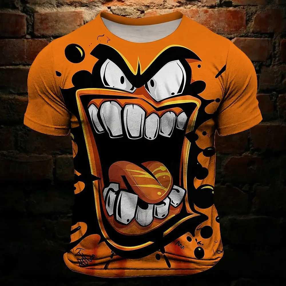 Mens T shirt Tee Funny Grimace 3D Print Vintage Fashion Cool Crew Neck Clothing Apparel Daily Holiday Vacation Short Sleeve topXJ250117