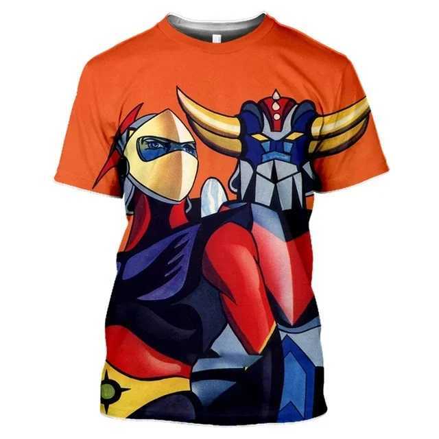 3D Animated Printed T-shirt for Men and Women Oversized Design Shirt Grandizer Robot Harajuku Style Goldorak Y2K StreetwearXJ250117