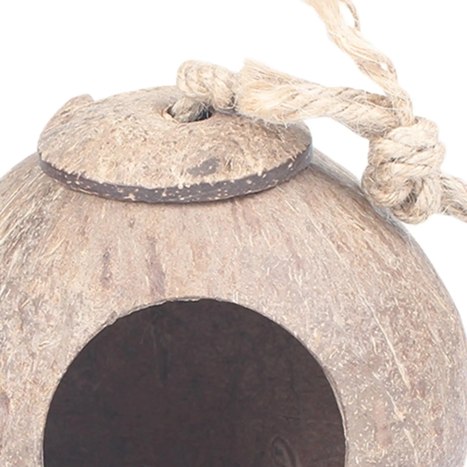 Coconut Shell Birds Nest Coconut Parrot House Hideout Outside Bird Cage Portable for Parrot Parakeet Lovebird Canary Finches 250121