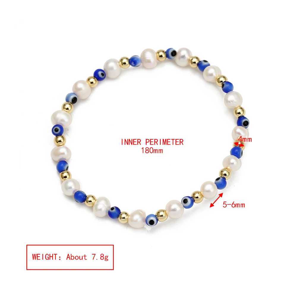 Lucky Eye Adjustable Pearl Metal Beads Bracelet Set Turkish Evil Eye Charm Beaded Bracelet for Wen Girls Men Jewelry BE826 X250129