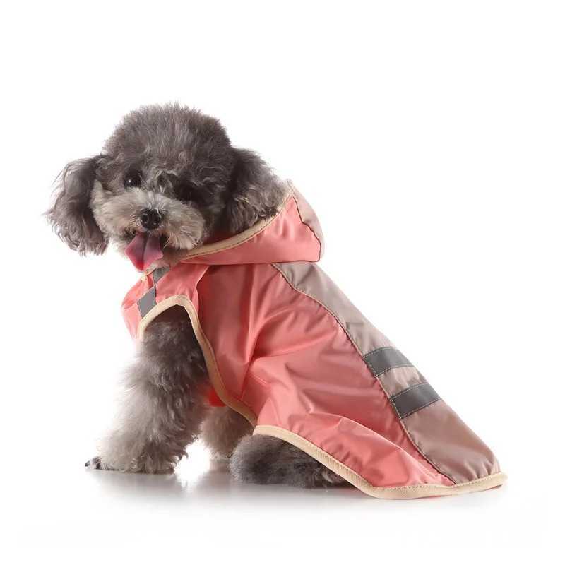 Pet Small Dog Raincoat Reflective Waterproof Clothes Hooded Jumpsuit Rainwear for Small Medium Large DogsXJ250121