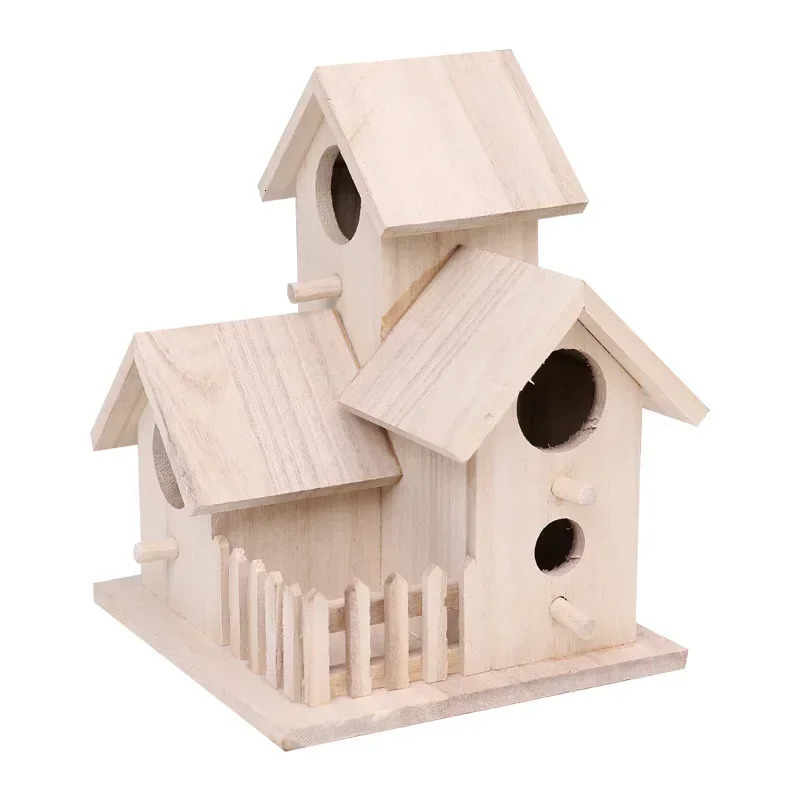 Wild Wooden Bird House Outdoor Garden Courtyard Creative Bird Rest Nest Mountable Nesting Box Bird Breeding Box 250121