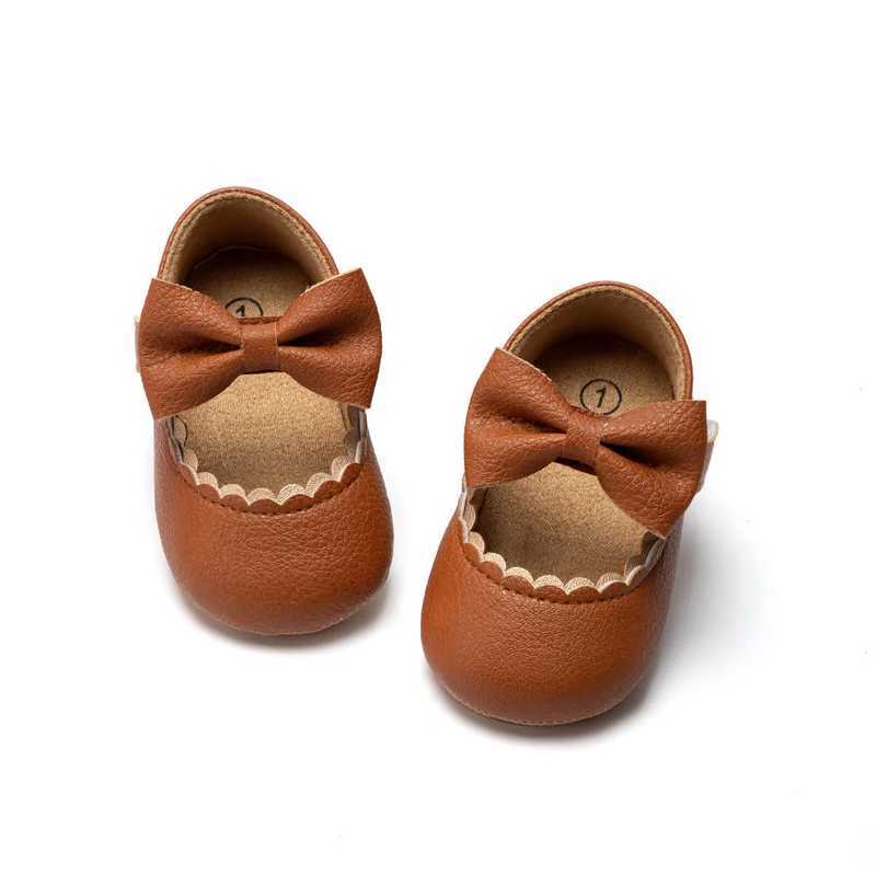 2023 New Baby Shoes Infant Princess Dress Shoes Non Slip Rubber Flat Soft Sole PU First Walkers Newborn Baby Girl Accessories X250129