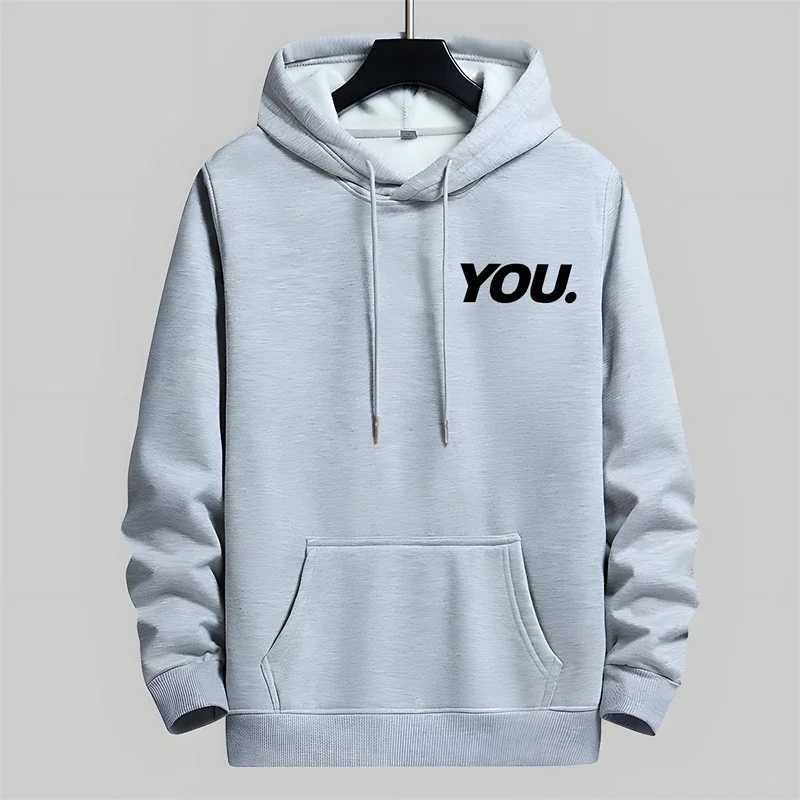 Blessyuki Simple Loose Sweatshirt Men 2023 Autumn Korean Chic Letter Printed Hoodies Men Casual Oversized Long Sleeve Pullover X250129