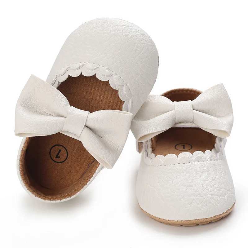 Infant Toddler Bowknot Non-slip Rubber Soft-Sole Flat 0-18 Months Baby Casual Shoes PU First Walker Newborn Bow Decor X250129