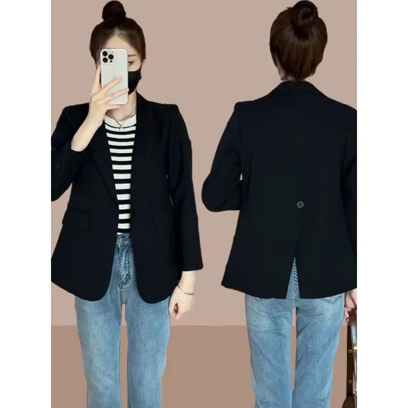 Autumn Petite WesternStyle Professional Suit For Women AgeReducing Top Elegant Jacket Fashionable Plus Size Blazer 250122
