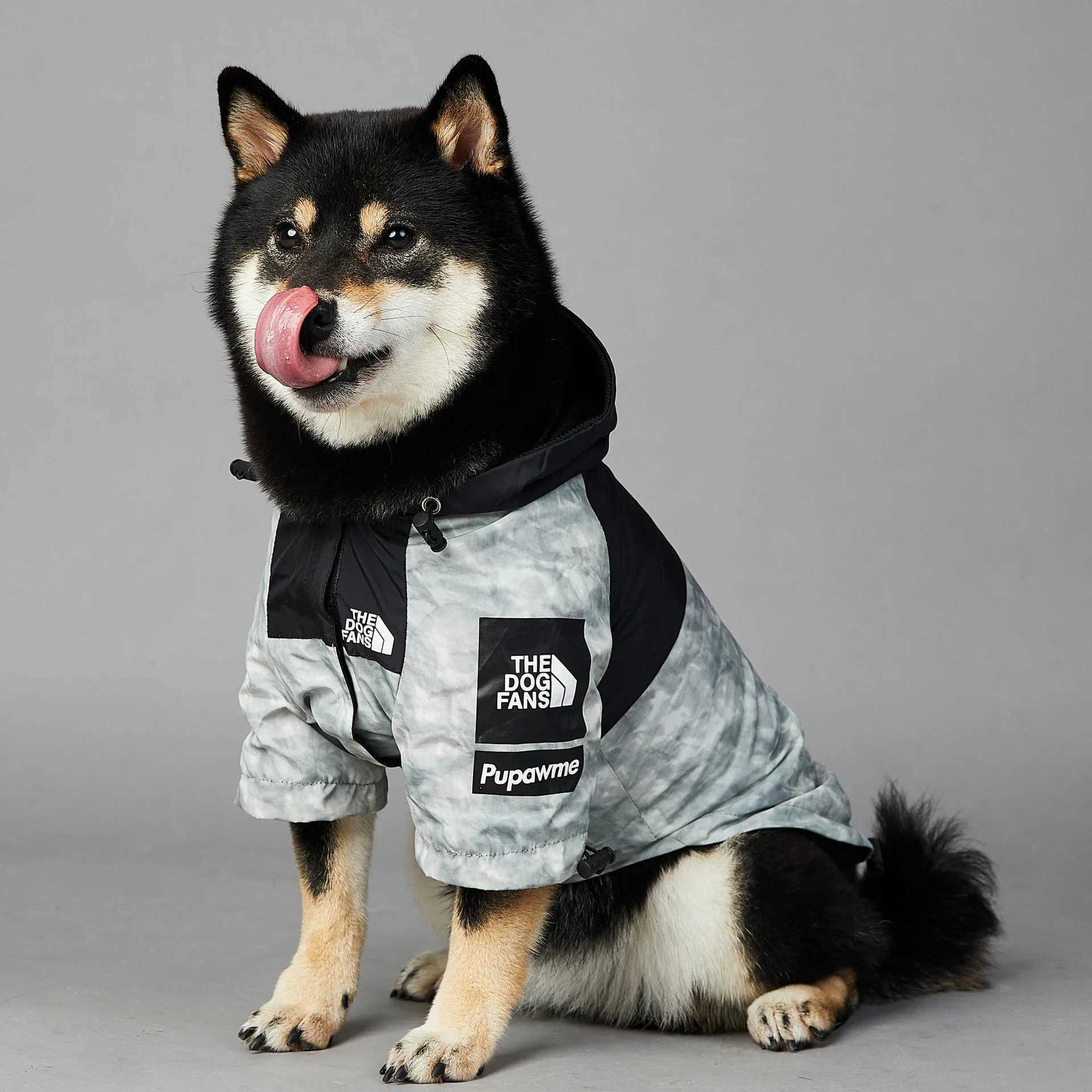 Flag Tidal Sign Windproof and Rainproof Dog Large Dog Raincoat Dog Pet Charge CoatXJ250121