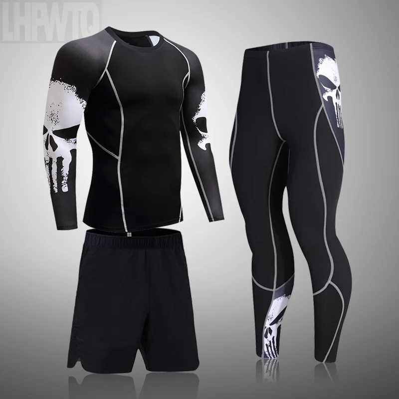 Running Mens Thermal Underwear Underpants Kit Sports Compression Clothing Tracksuit For Men Fitness Slim Joggers Base Layer Set X250129