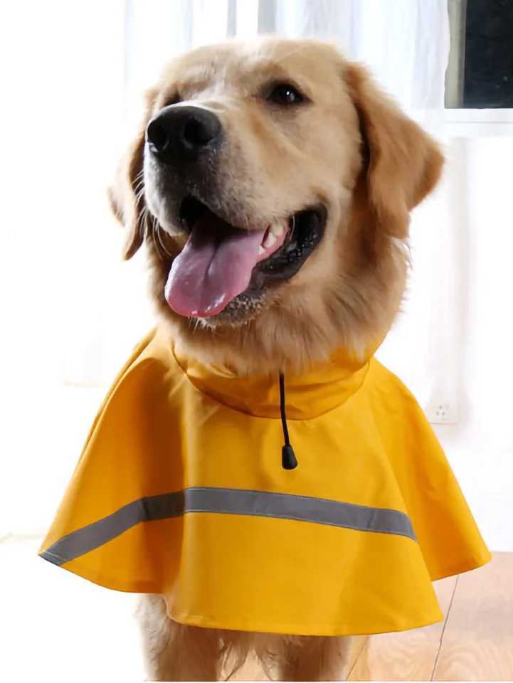 1pc-Reflective dog raincoat with smooth hooded raincoat suitable for small and medium-sized dogs; Waterproof dog clothingXJ250121