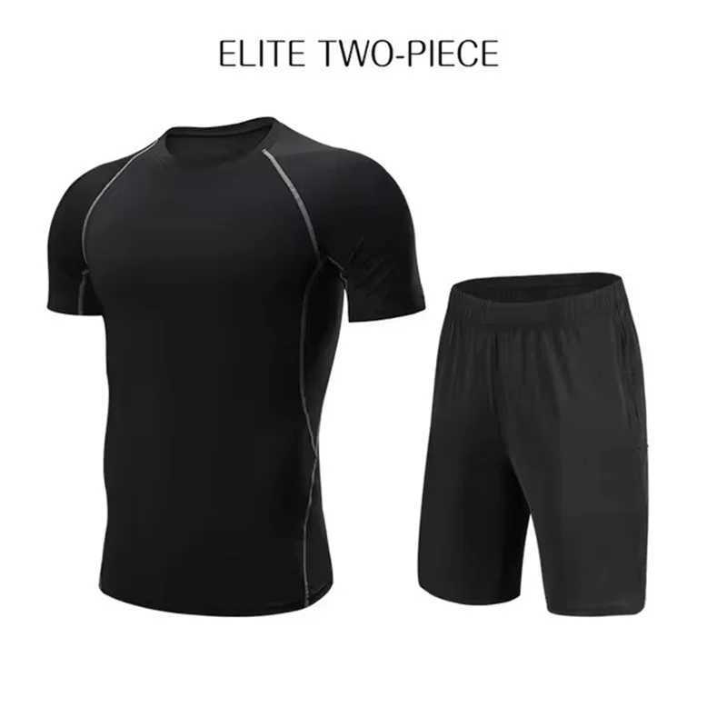 2pcs Mens Compression Sportswear Suit GYM Tight Sports Sets Workout Jogging MMA Fitness Clothing Tracksuit Pants Sporting X250129