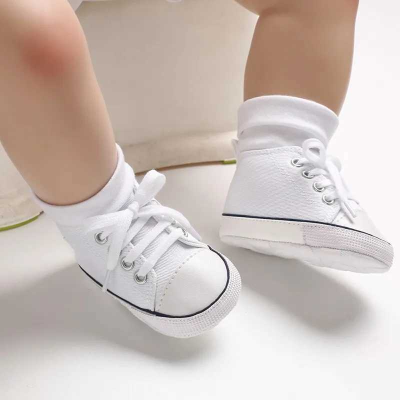 Baby canvas classic sports shoes newborn boys and girls printed celebrity first walking shoes baby anti slip baby shoes X250129