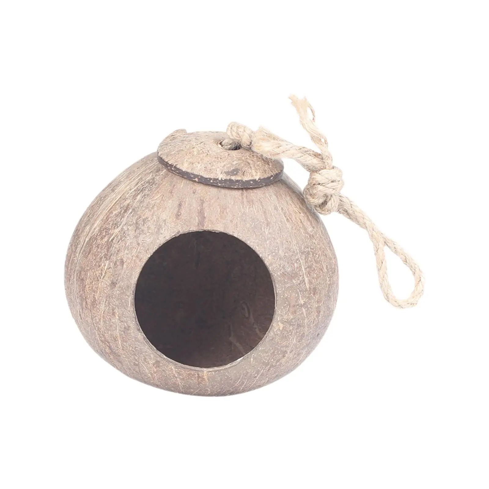 Coconut Shell Birds Nest Coconut Parrot House Hideout Outside Bird Cage Portable for Parrot Parakeet Lovebird Canary Finches 250121