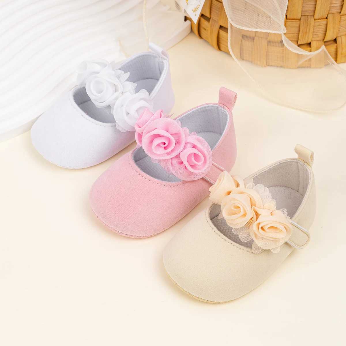 Meckior Baby Girl Shoes Infant Embroidered Sparkling Dress Shoes Soft Anti-slip Prewalkers Newborn Moccasins 12-colors X250129
